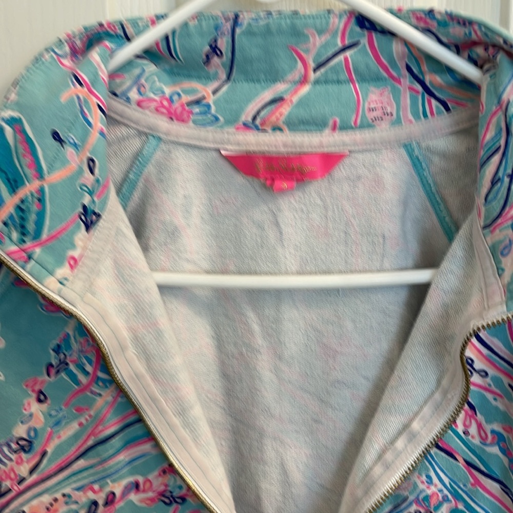 Lilly Pulitzer Multicolor Zip-Up Popover Top - Picture 9 of 14